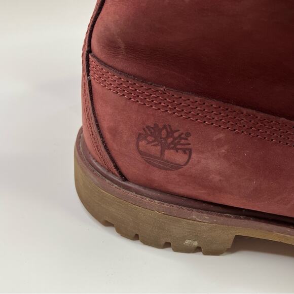 Timberland Men's Waterproof Burgundy Tan Leather Boots Primaloft Size 10.5M - Picture 6 of 15